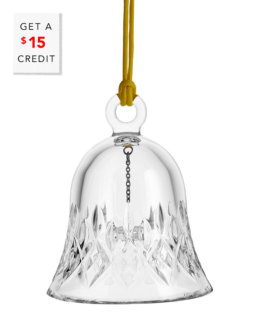 Waterford Lismore Bell Ornament With $12 Credit In Clear