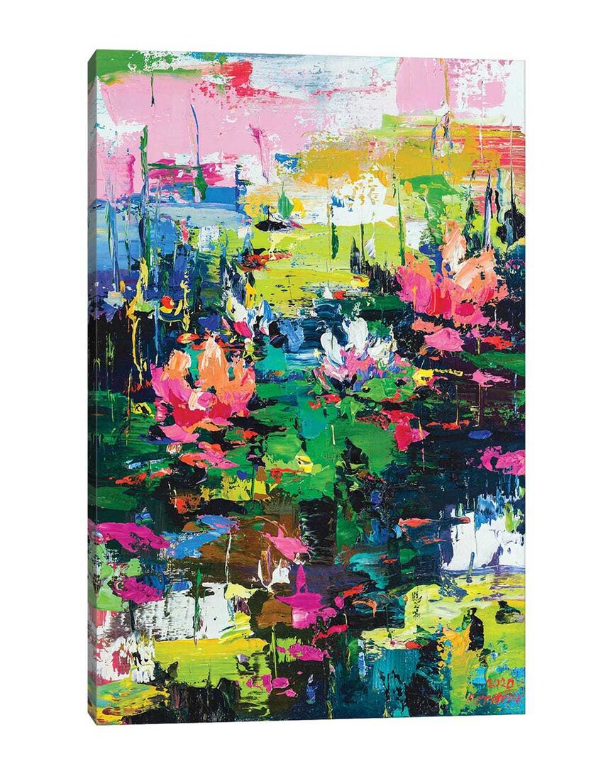 Icanvas Discontinued  Abstract Landscape (water Lilies) Canvas Wall Art