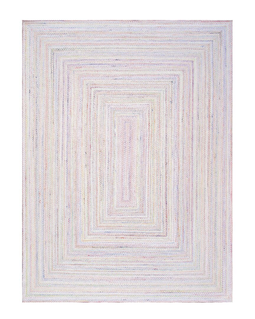 Pasargad Home Camilo Hand-braided Indoor/outdoor Area Rug In Blue