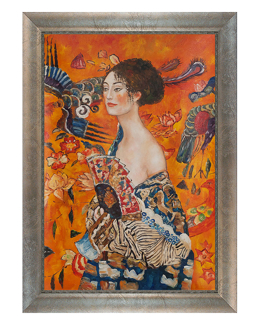 Overstock Art Museum Masters Signora Con Ventaglio By Gustav Klimt