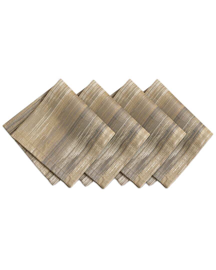 Villeroy & Boch Set Of 4 Radcliffe Jacquard Napkins In Brown