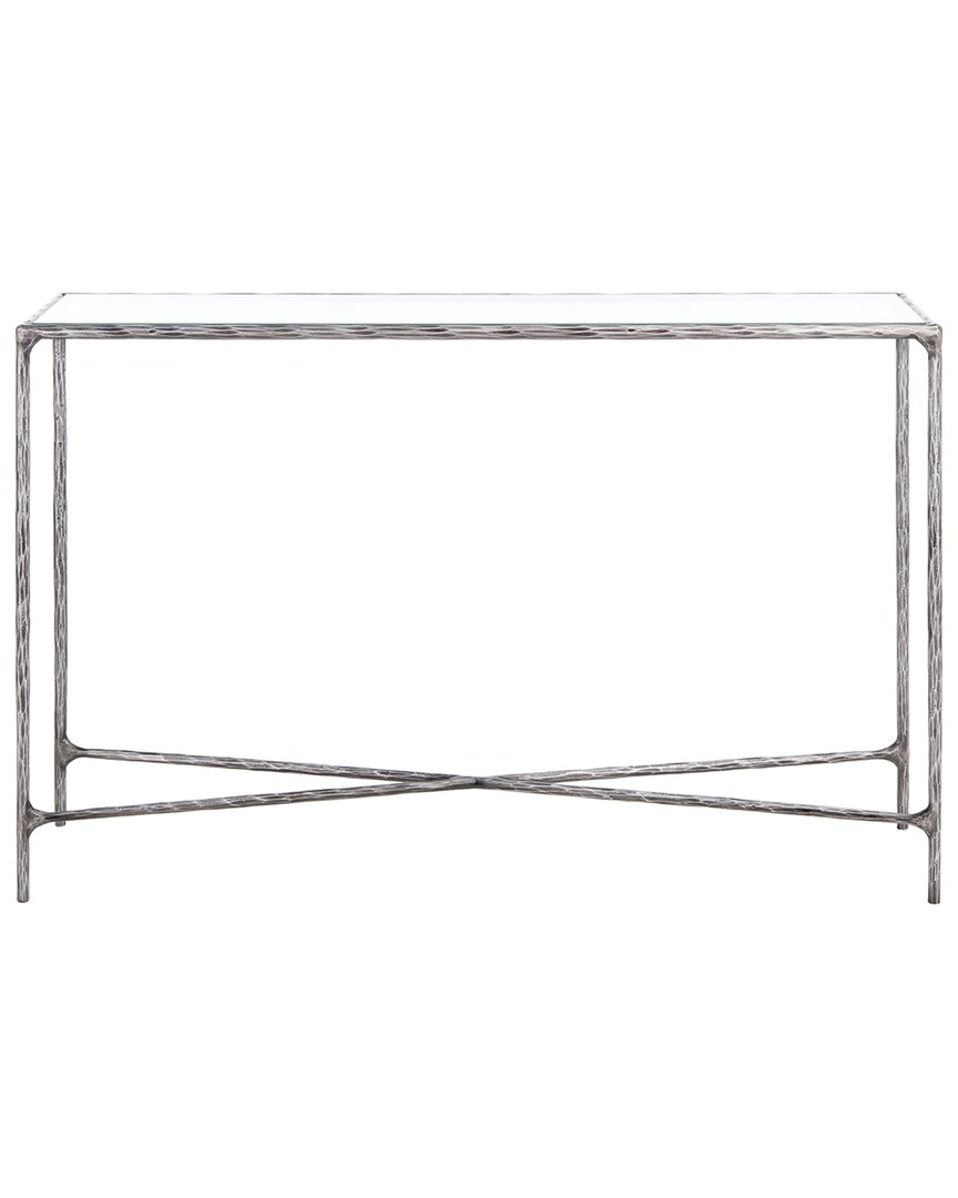 Safavieh Couture Jessa Forged Metal Rectangle Console Table In Silver