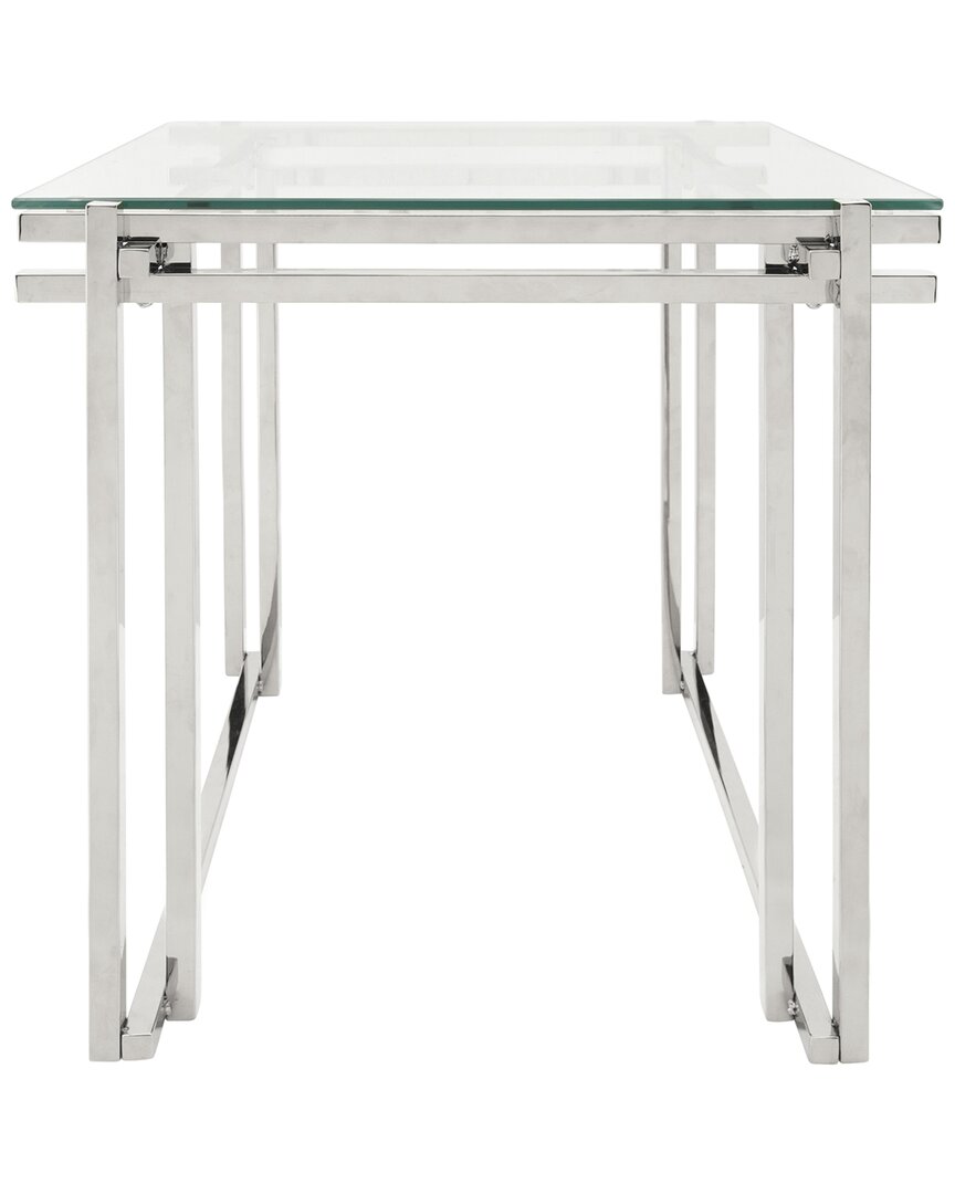 Sagebrook Home Metal & Glass 24in Side Table In Silver