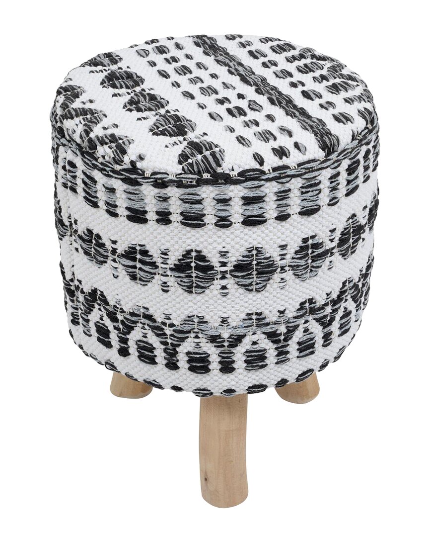 Pasargad Home Grandcanyon Pouf In White