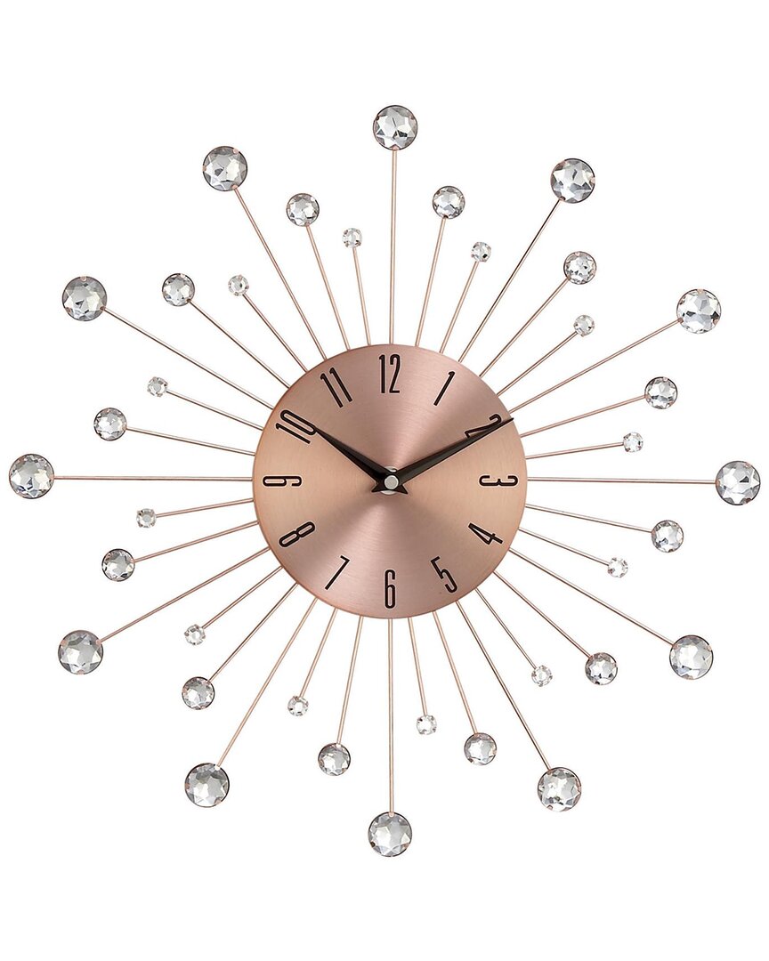 Peyton Lane Glam Metal Wall Clock In Gray