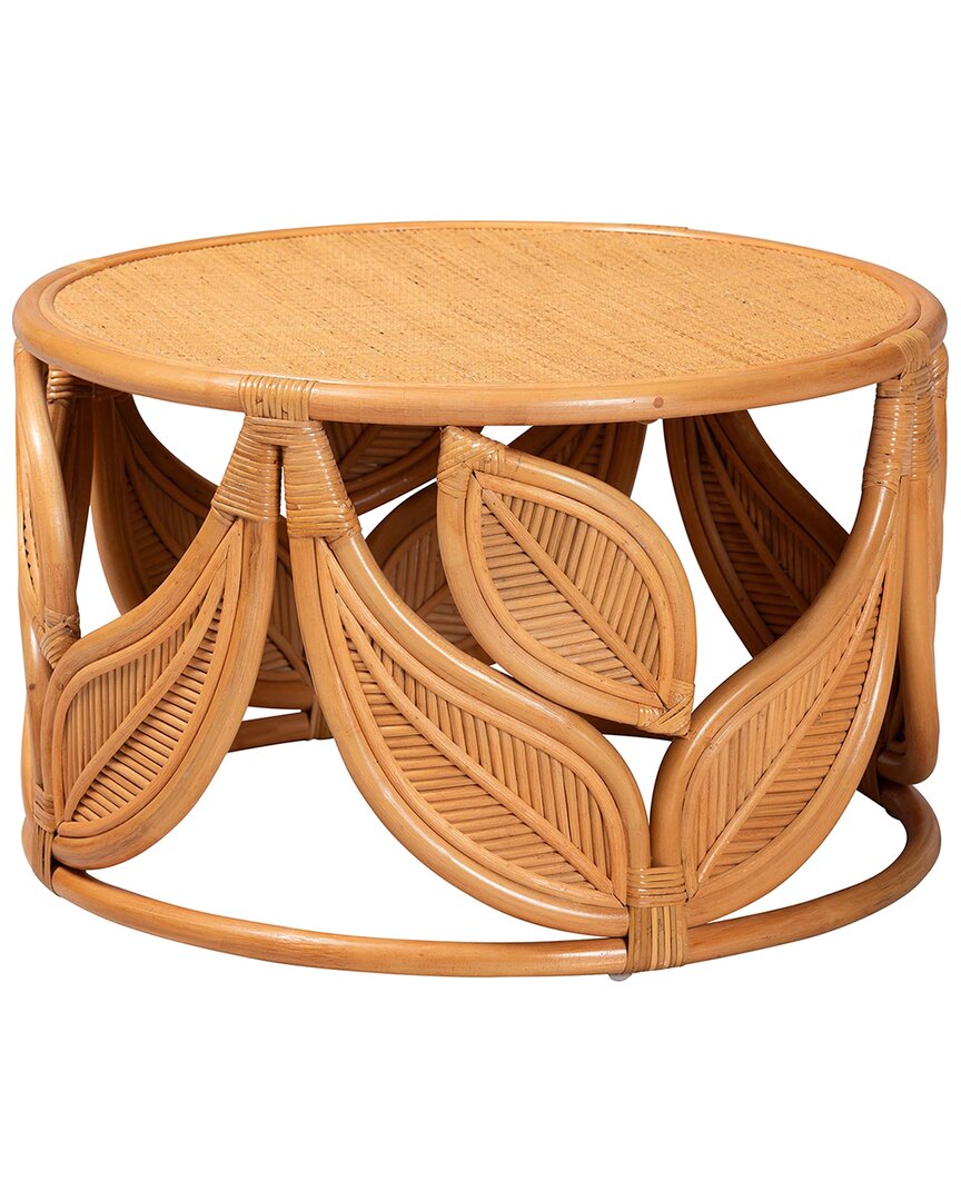 Baxton Studio Raflesia Modern Bohemian Rattan Coffee Table
