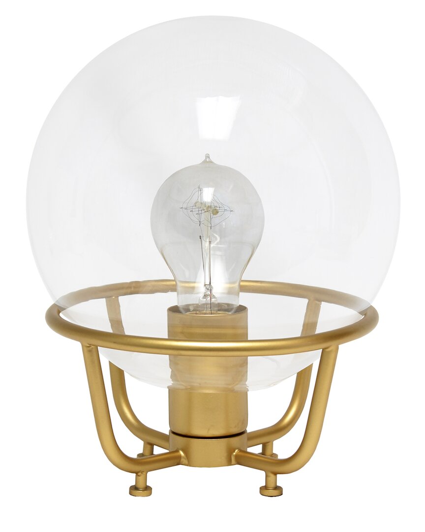 Shop Lalia Home Old World Globe Glass Table Lamp In Gold
