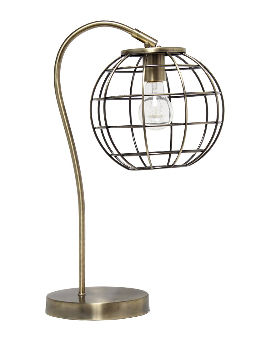 Shop Lalia Home Arched Metal Cage Table Lamp In Metallic