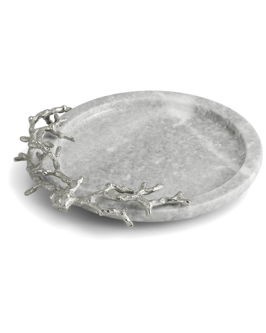 Michael Aram Ocean Reef Trinket Tray In Silver
