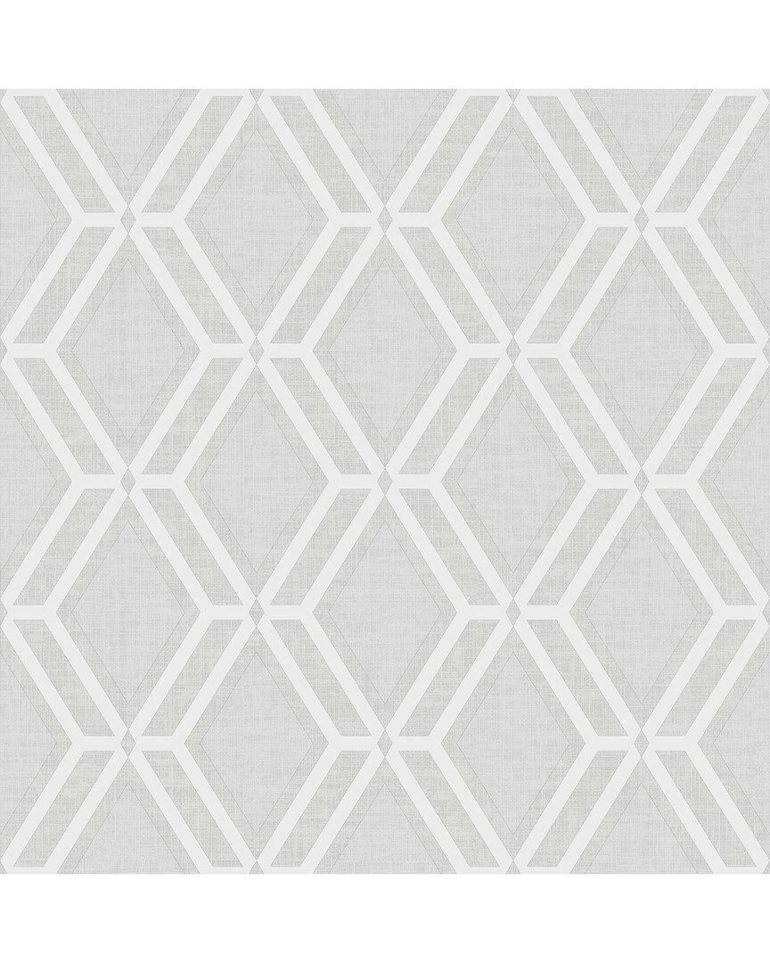 Brewster Advantage Mersenne Grey Geometric Wallpaper In Multi
