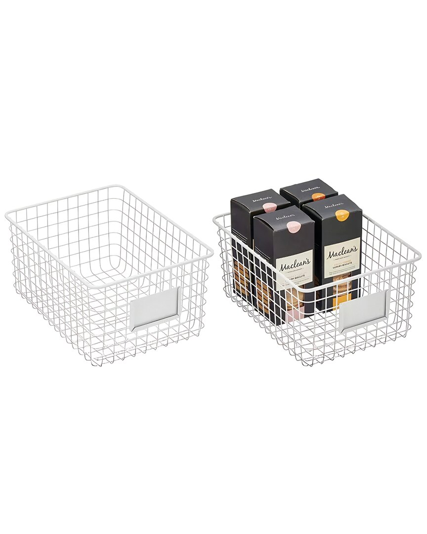 M DESIGN M DESIGN SET OF 2 WIRE BASKET WITH TAG HOLDER 