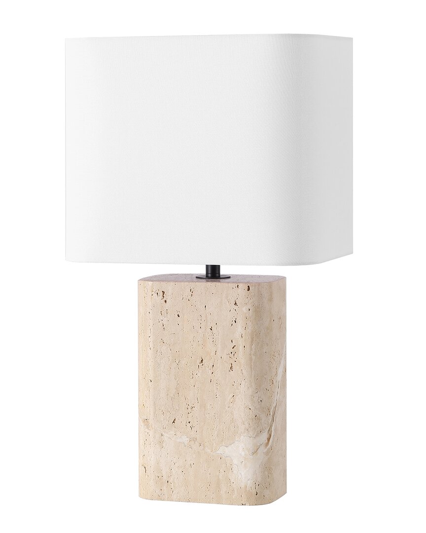 Safavieh Couture Lisabryna Travertine Table Lamp In White