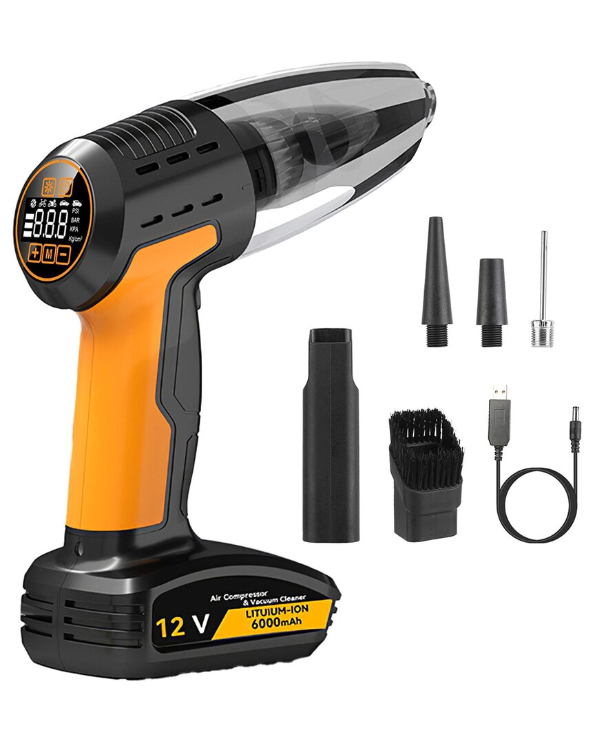 Fresh Fab Finds 4-in-1 Cordless Car Vacuum Cleaner In Black