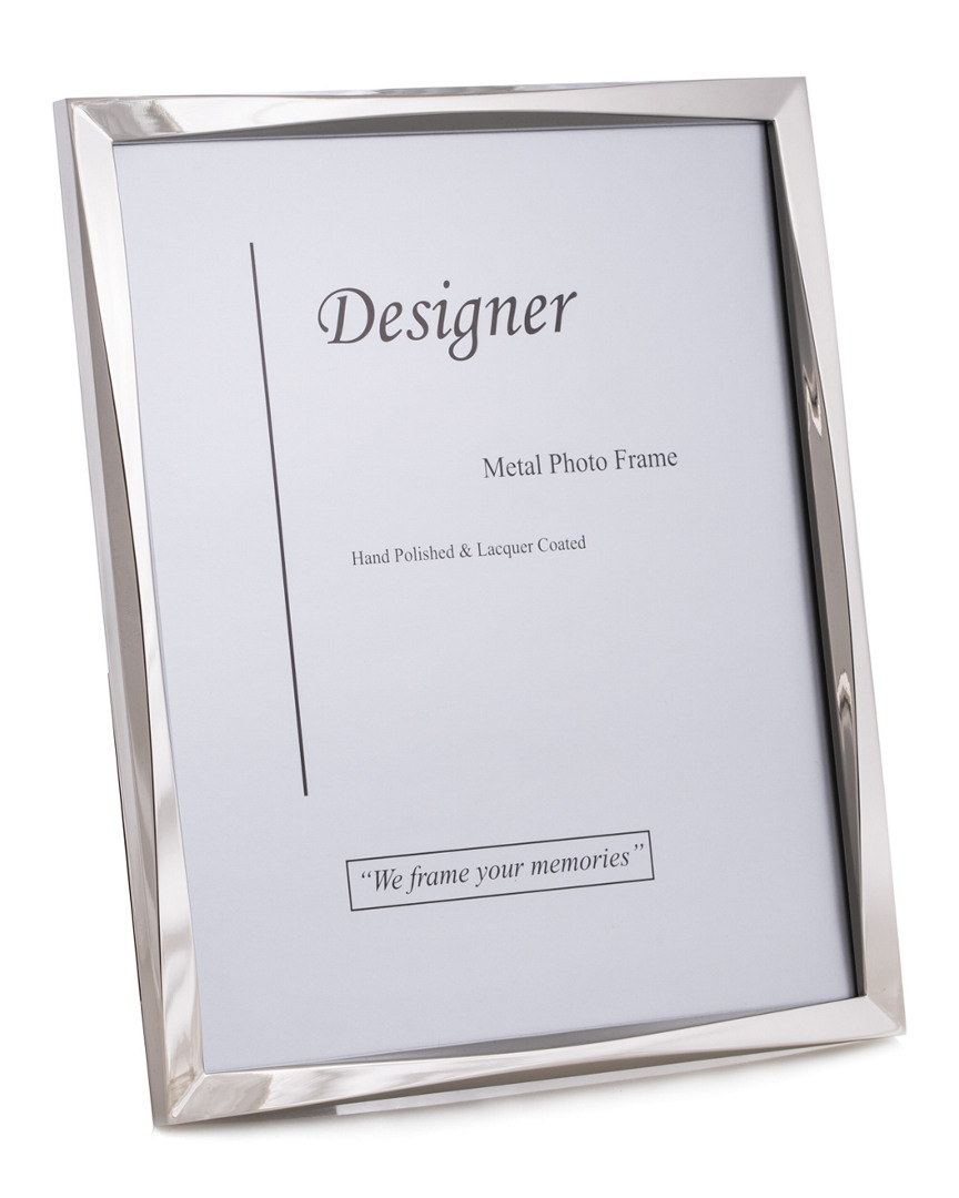 Bey-berk Bey Berk Silver Tone 4in X 6in Picture Frame In Silver