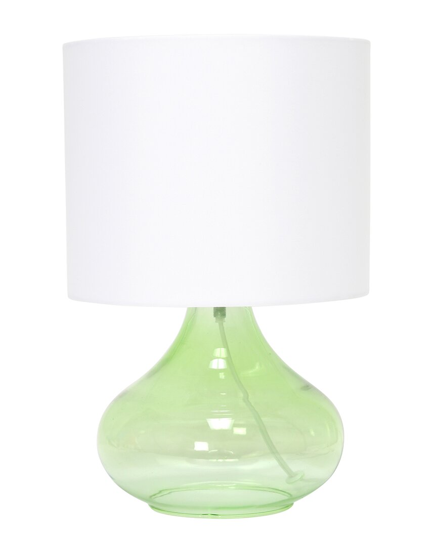 Lalia Home Glass Raindrop Table Lamp In Green