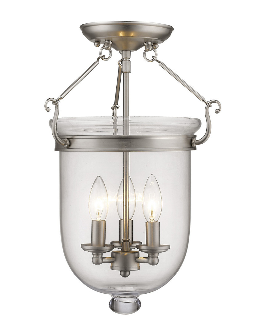 Livex Lighting Livex Jefferson 3-light Brushed Nickel Ceiling Mount