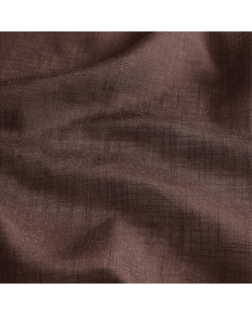 Threadmade Brighton Windowpane Plaid Rod Pocket Back Tab Blackout Window Curtain Panel In Brown