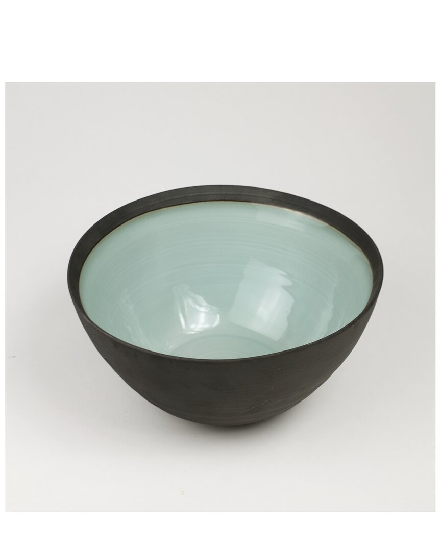 Euro Ceramica Diana Serving Bowl In Turquoise