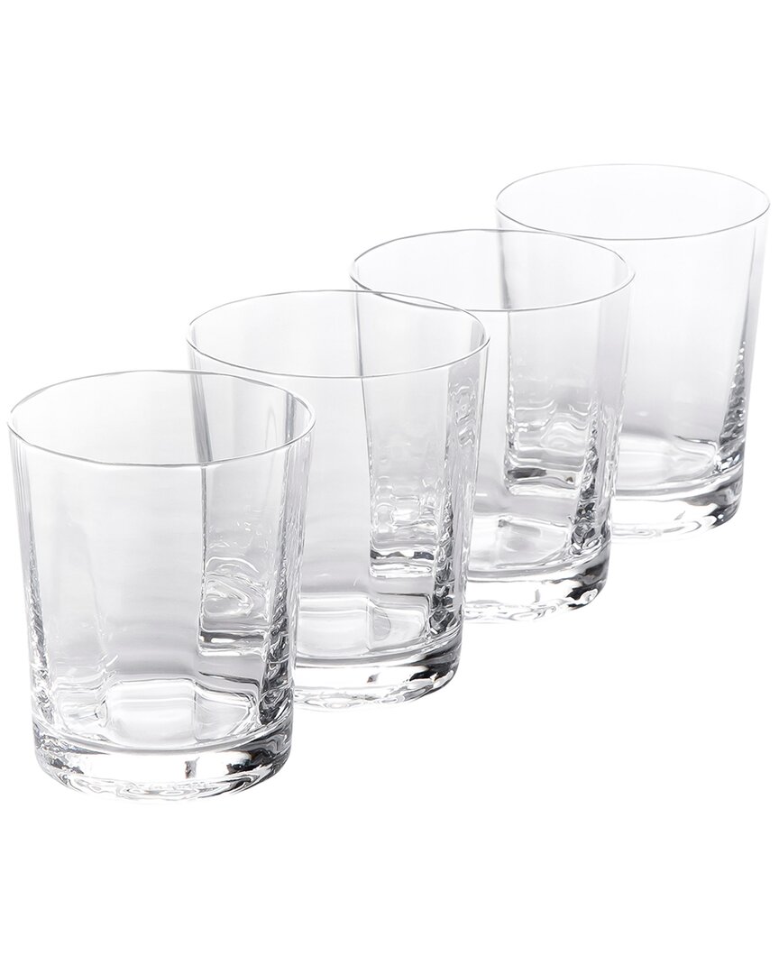 Sur La Table Cambron 4pc Optic Double Old Fashioned Glasses