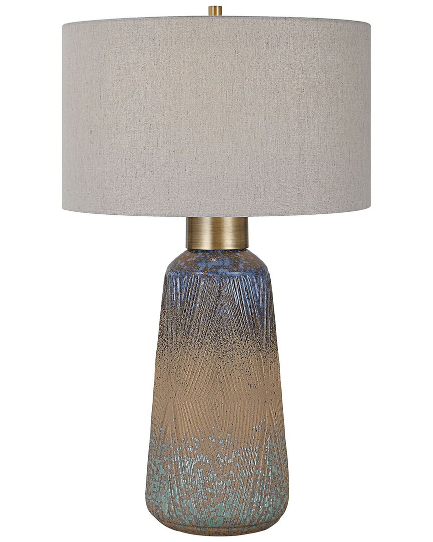 Uttermost Western Ceramic Table Lamp In Blue