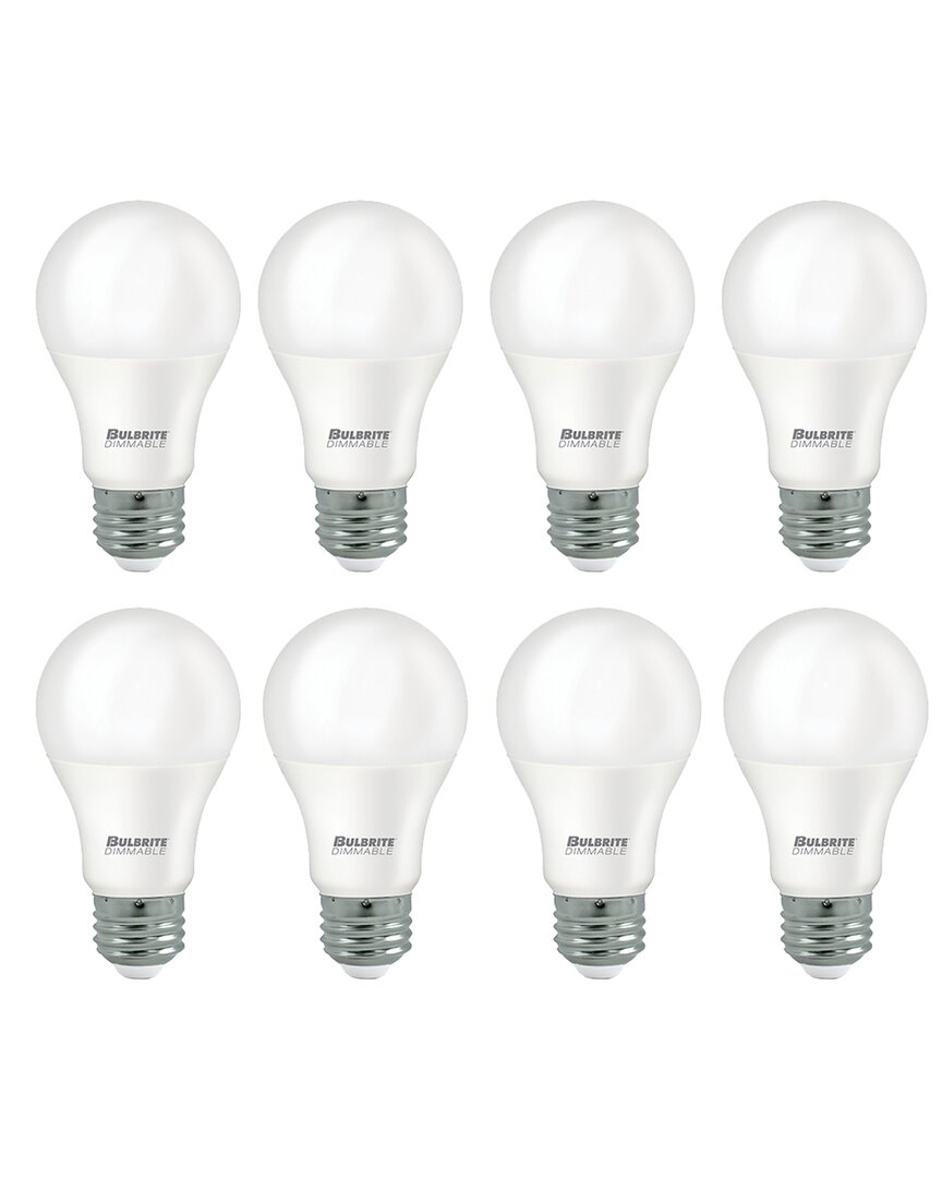 Bulbrite Pack Of 8-a19 60watt Equivalent Frost Medium(e26)base Light Bulb,5000k