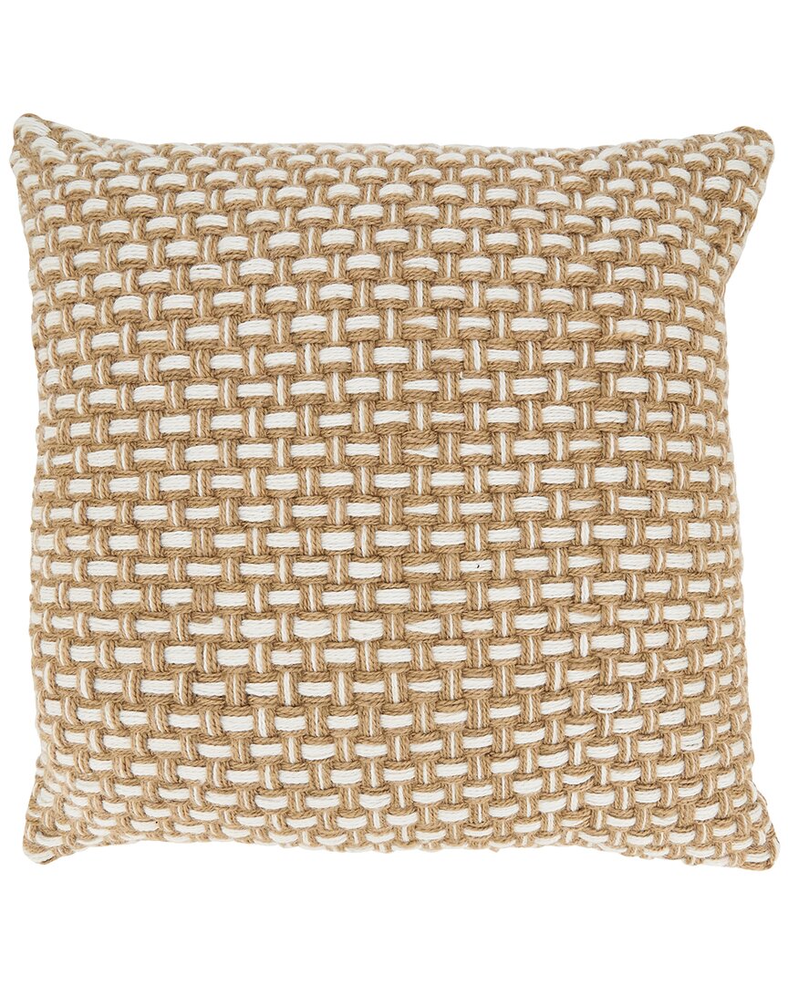 Saro Lifestyle Outdoor Square Pillow In Brown