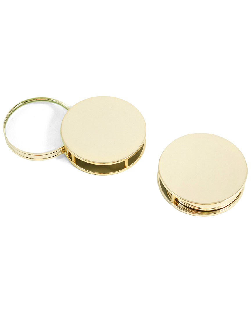 Bey-berk Gold Plated Paperweight & Fold Out Magnifier