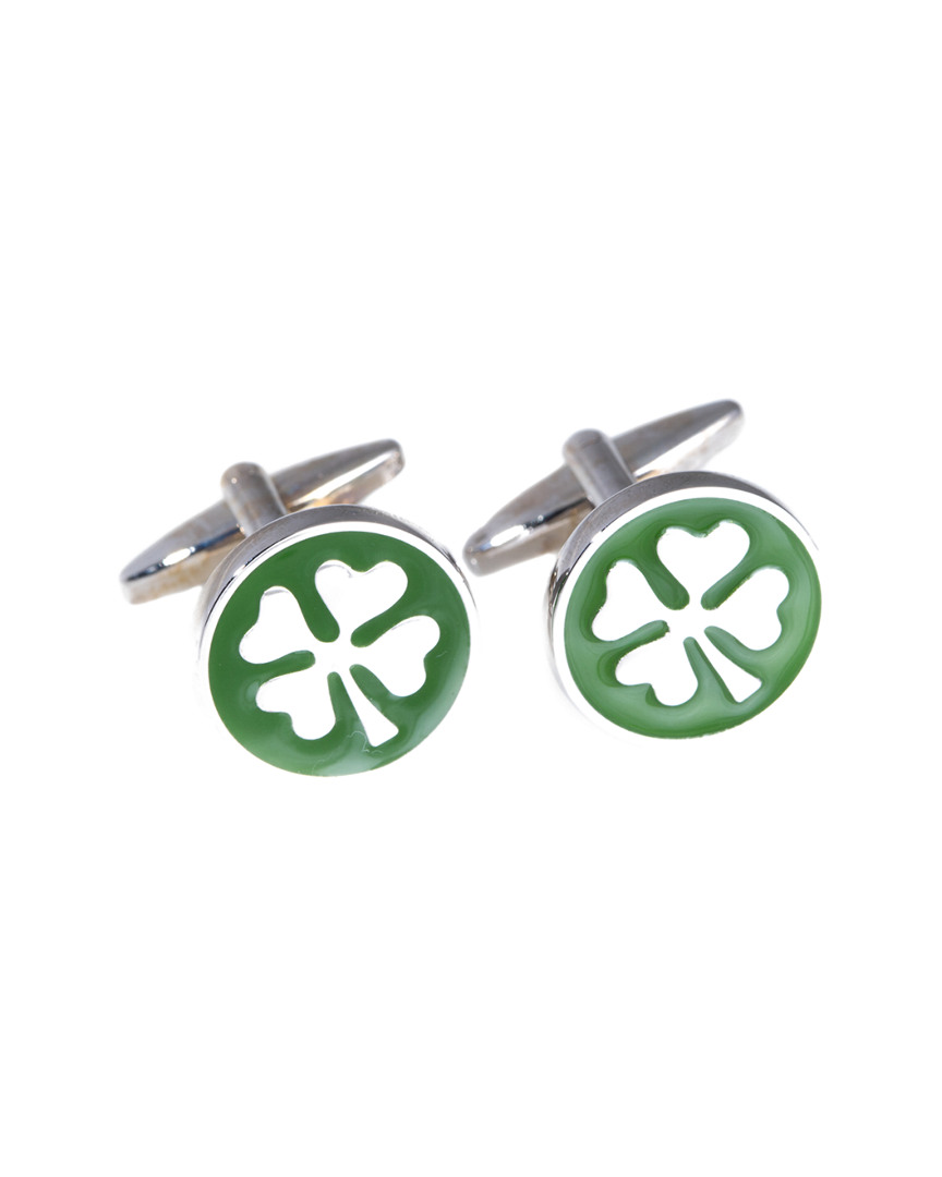 Bey-berk Rhodium Plated Cufflinks