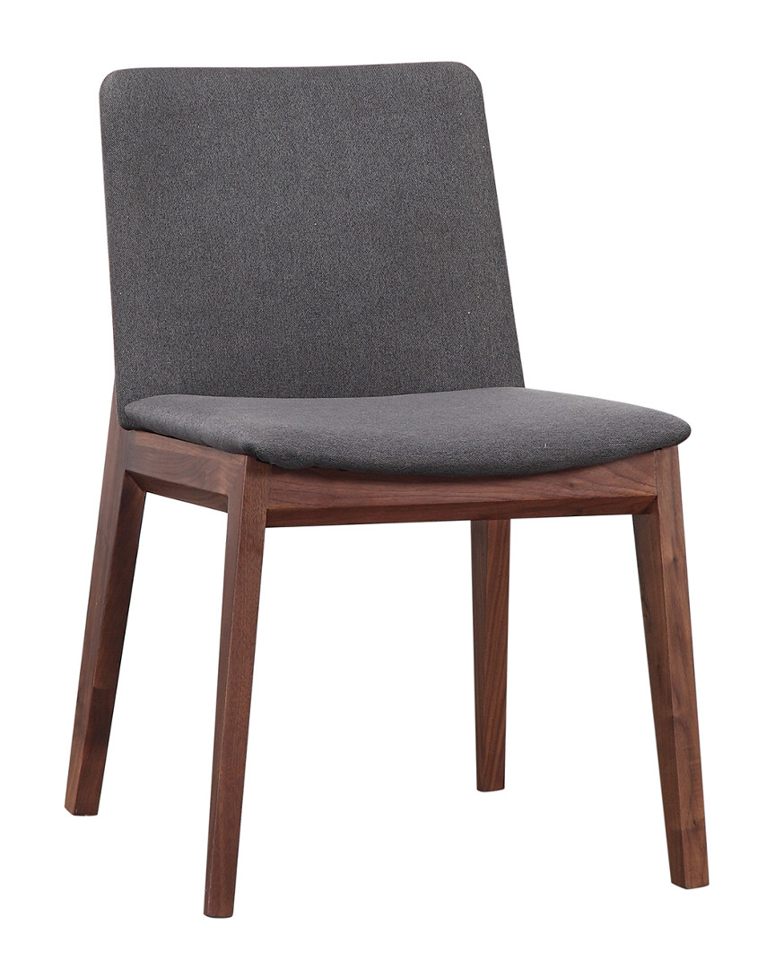 Moe's Home Collection Deco Dining Chair Gray-set Of Two In Black