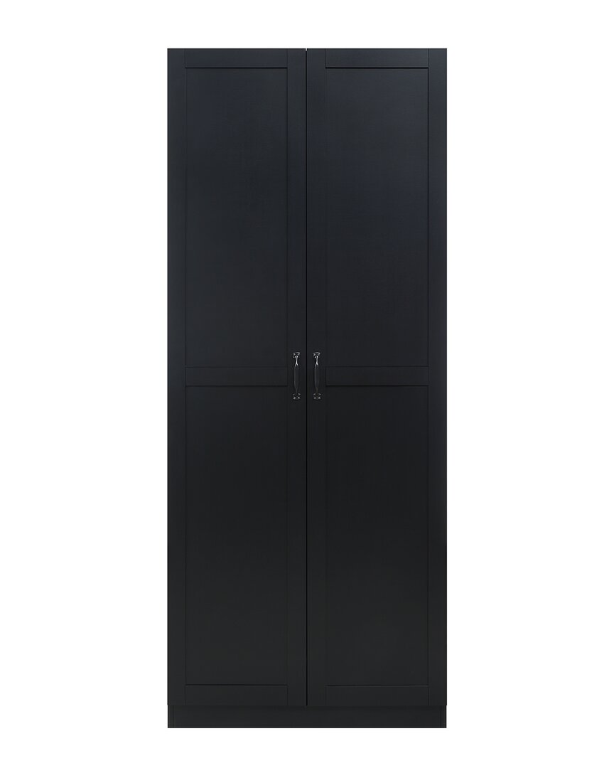Manhattan Comfort Hopkins Storage Closet 2.0 In Black