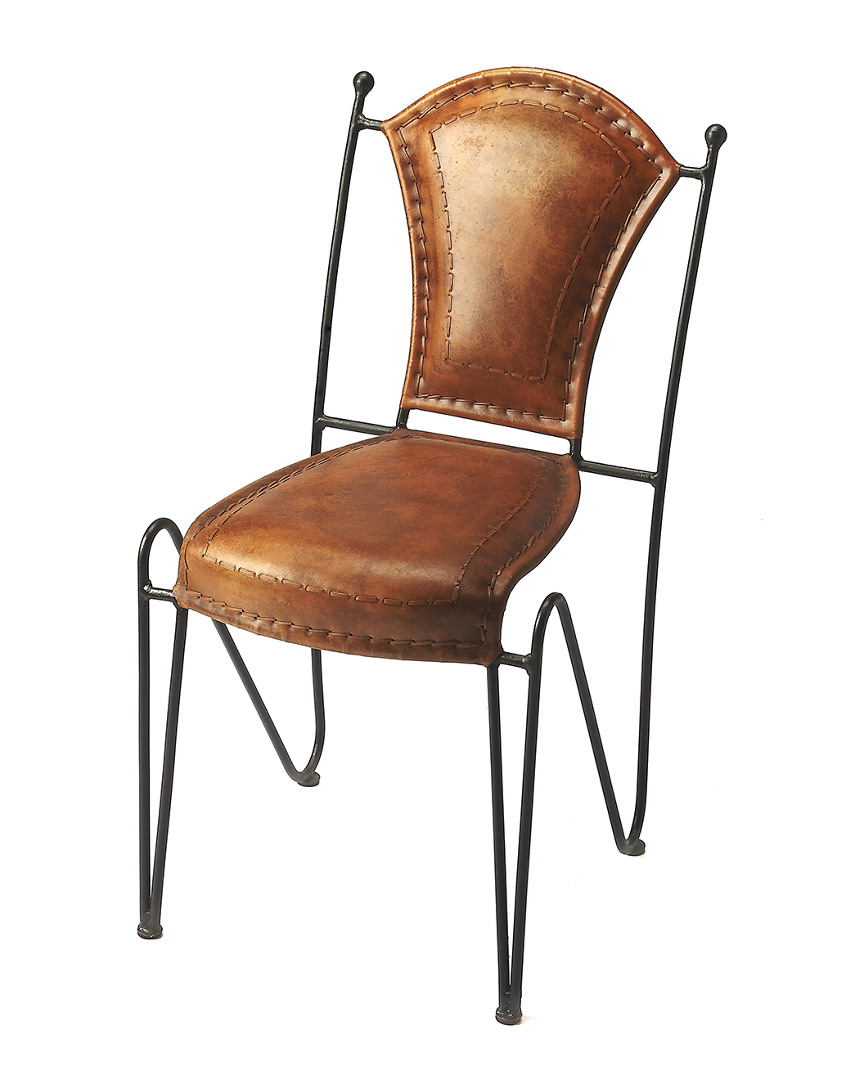 Butler Specialty Company Coriander Iron & Leather Side Chair