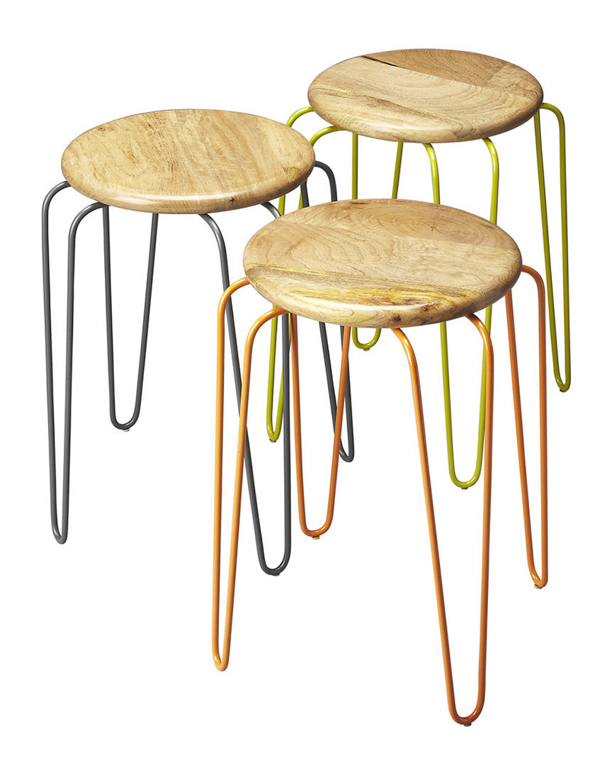 Butler Specialty Company Easton Wood & Iron Stackable Stools