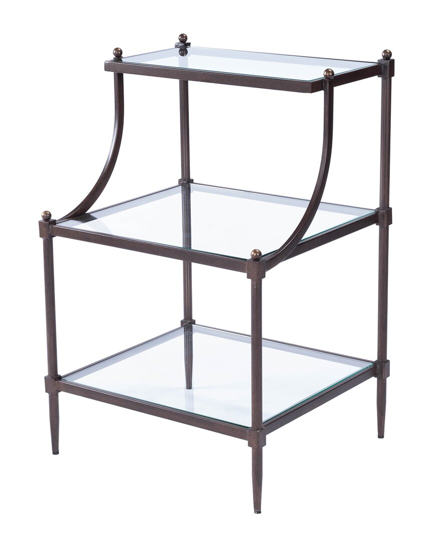 Butler Specialty Company Peninsula Metal & Glass Tiered Side Table