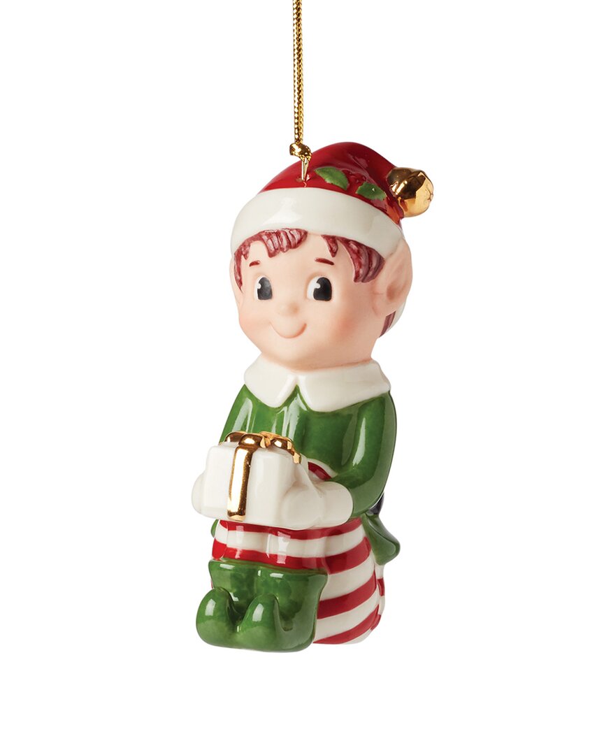 Shop Lenox Christmas Elf Christmas Ornament In Green