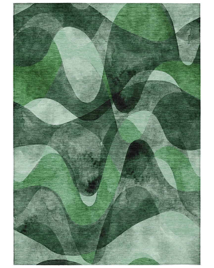 Addison Rugs Chantille Polyester Indoor/outdoor Washable Rug In Green