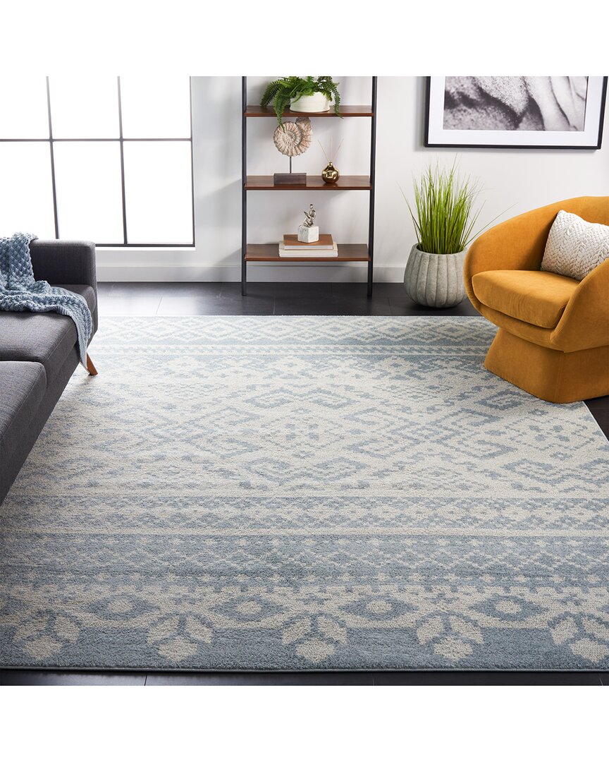 Safavieh Adirondack Granith Power Loomed Rug Slate / Ivory In Blue