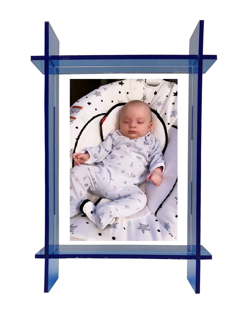R16 Lucite 5x7 Frame In Blue