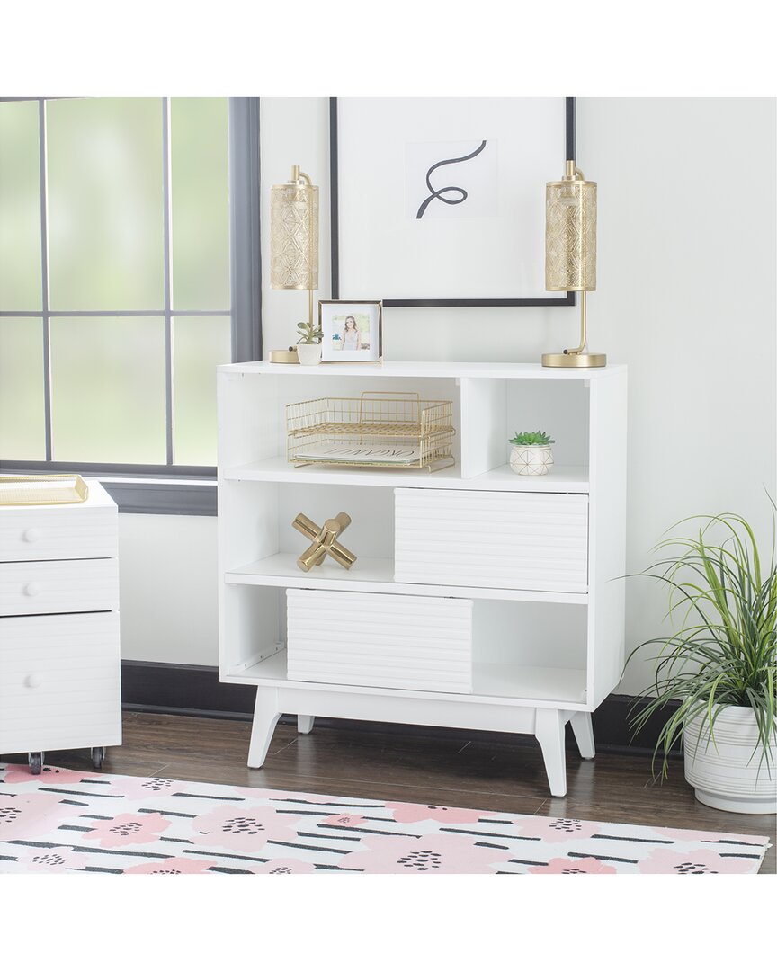 Linon Waves Bookcase In White