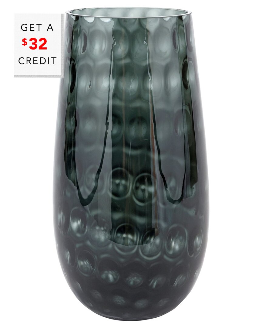 Vietri Bolla Glass Medium Pebbled Vase
