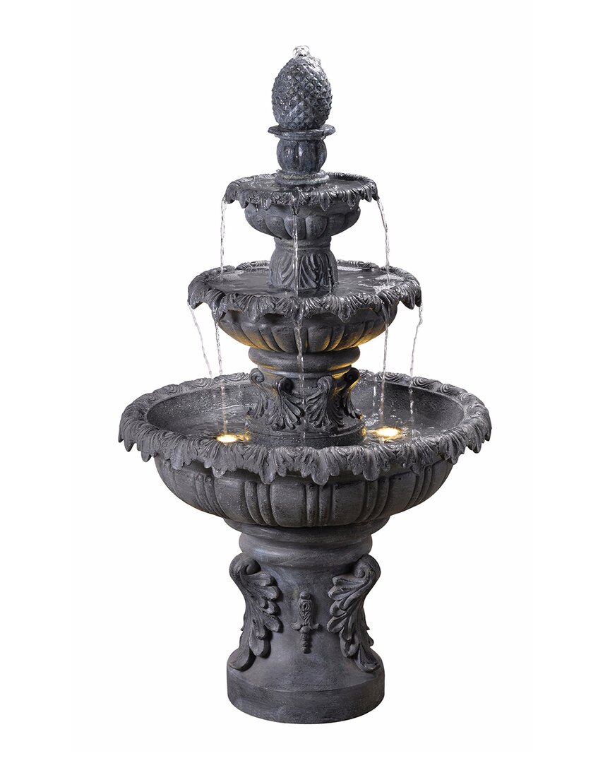 Kenroy Home Ibiza 3-tier Floor Fountain In Gray