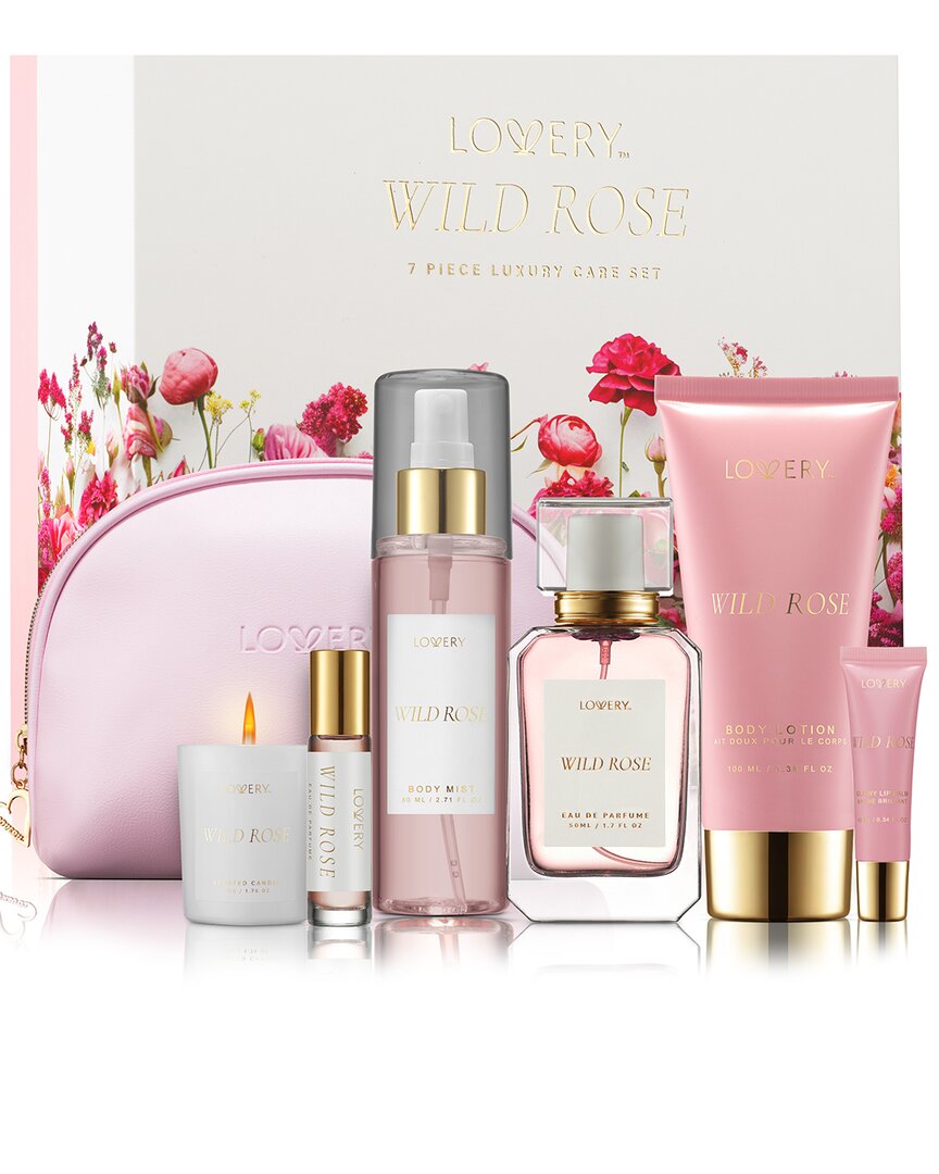 Lovery Wild Rose 8pc Bath & Body Care Fragrance Set In Pink