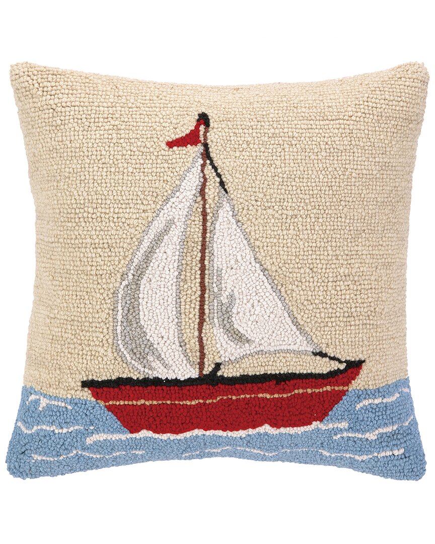 Makers Collective Sailboat Wool Hook Pillow
