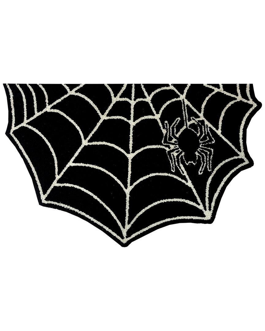 The Rug Market Spider Web Slice 24x36in Doormat In Black
