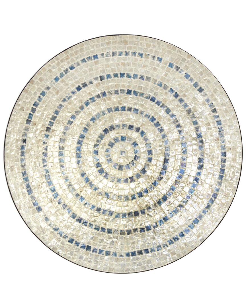 Peyton Lane Plate Beige Mother Of Pearl Handmade Mosaic Wall Decor