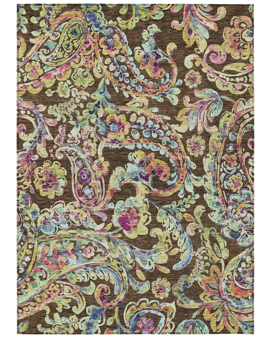 Addison Rugs Chantille Polyester Indoor/outdoor Washable Rug In Brown