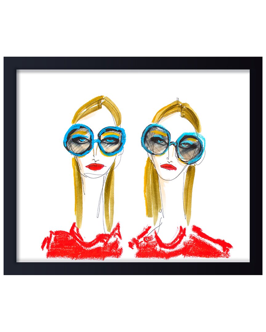 Ready2hangart Babes In Blue Sunnies Framed Print Wall Art