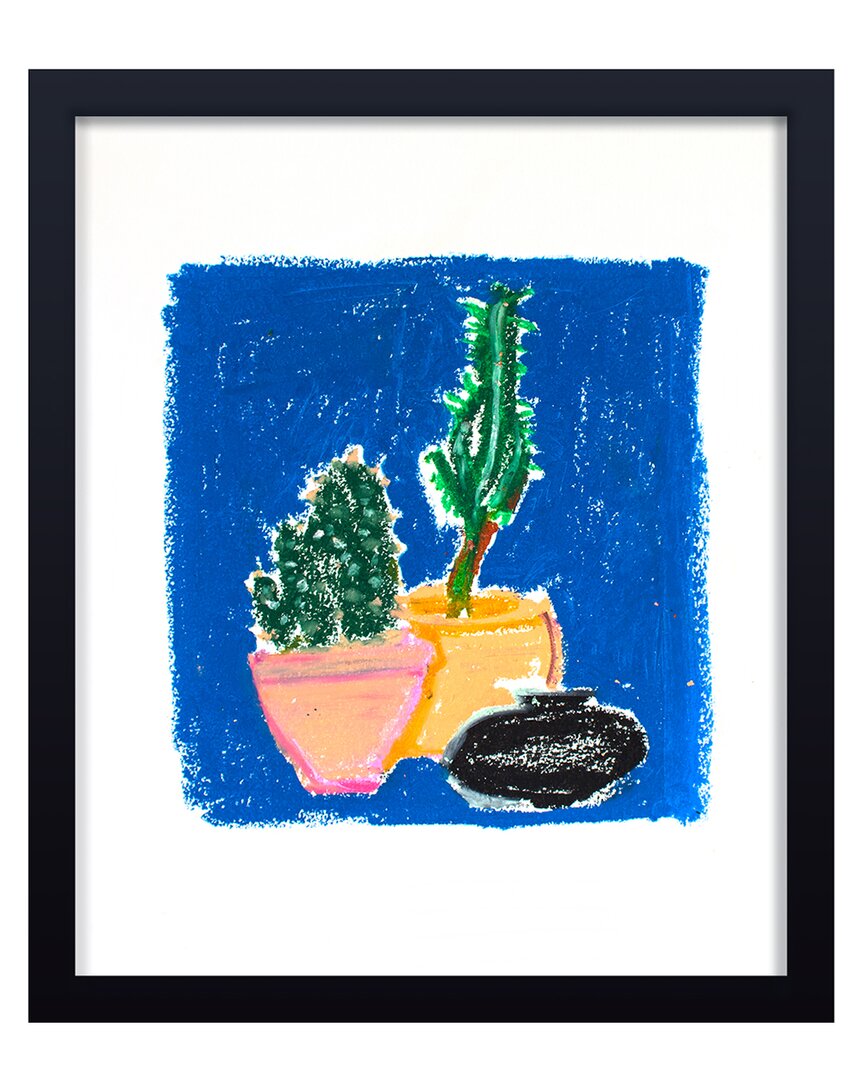 Ready2hangart Cactus In Blue Framed Print Wall Art