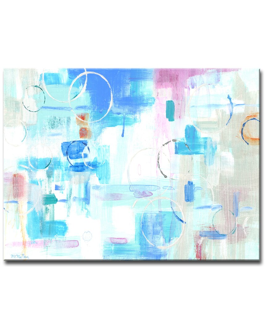 Ready2hangart Silver Circles Wrapped Canvas Wall Art By Leslie Owens