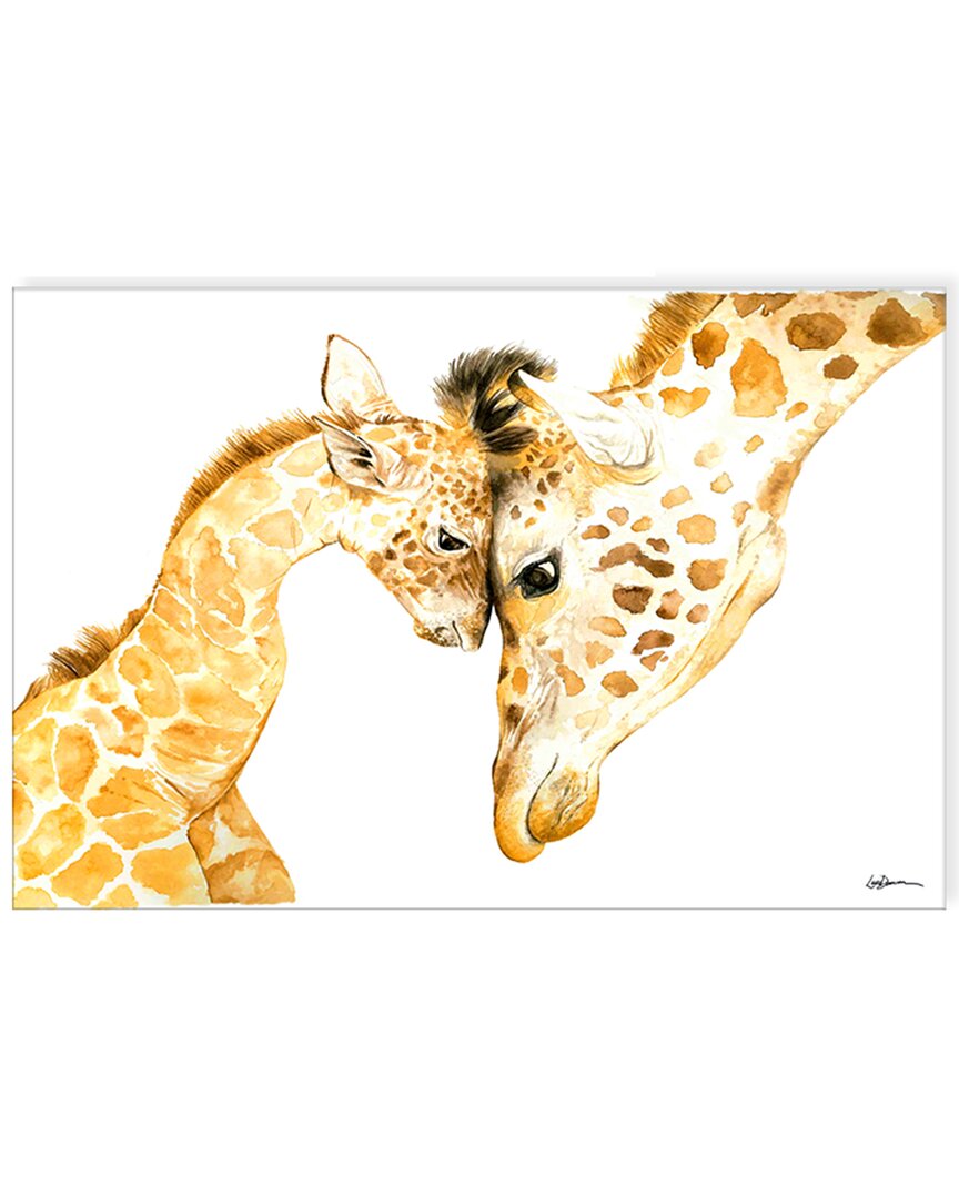 Ready2hangart Mama & Baby Giraffe Wrapped Canvas Wall Art By Laurie Duncan