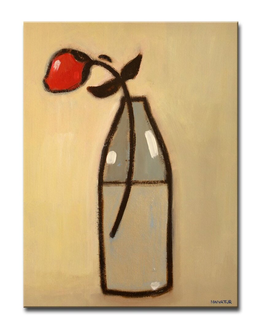 Ready2hangart Minimalist Rose I Wrapped Canvas Wall Art By Norman Wyatt